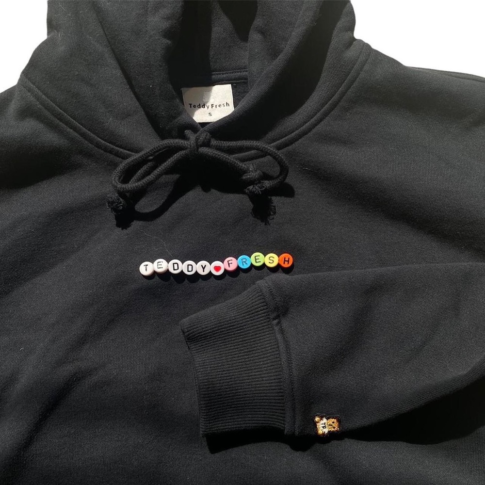 Teddy Fresh WOMEN'S LOGO BEAD HOODIE Size Small h3